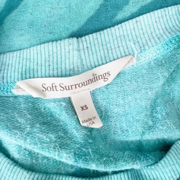 Soft Surroundings Turquoise Long Sleeves Sweatshirt Tunic Size Xsmall - Picture 15 of 16